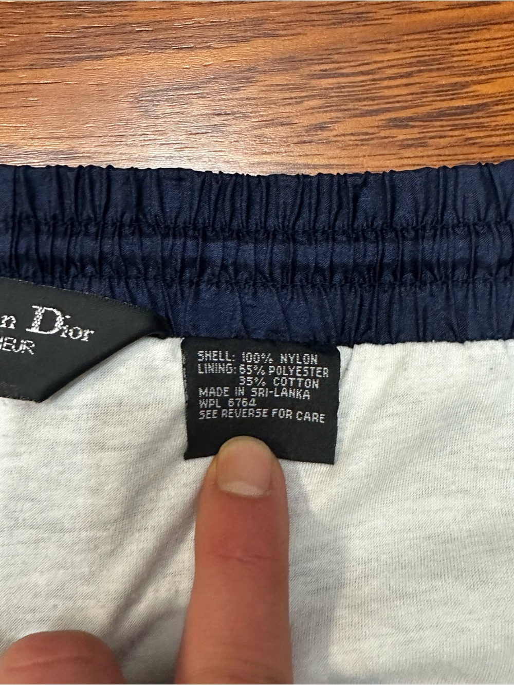 Dior 1990 Men's Navy Drawstring Jogger Pants - Picture 4 of 8